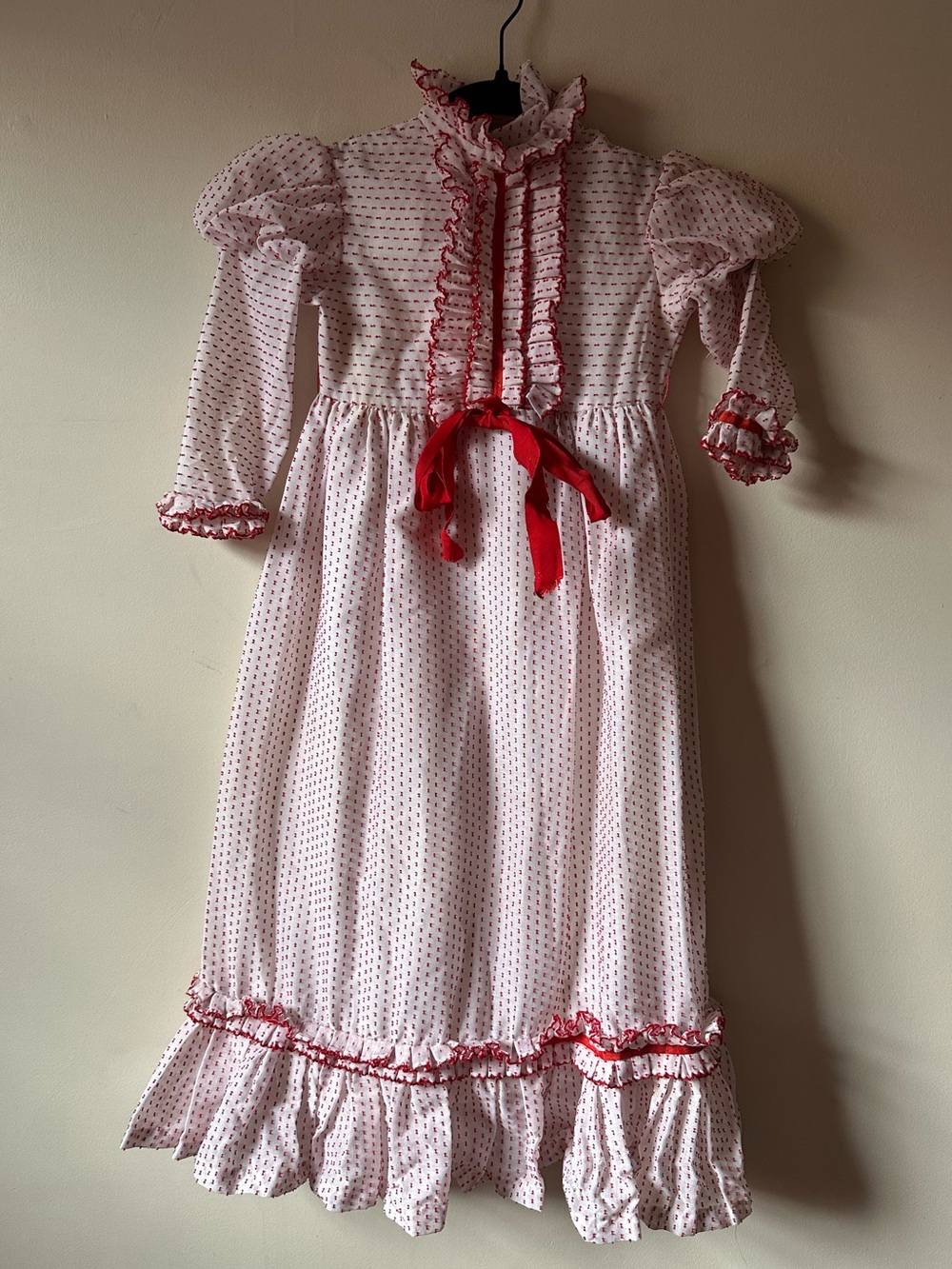 Vintage 60s Prairie Style Maxi Dress Kids Size 4 Dorissa